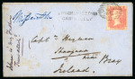 Stamp of Ireland » Postal History (Arranged alphabetically by County) Dublin - Cabinteely: 1857 (12.6) Folded entire from