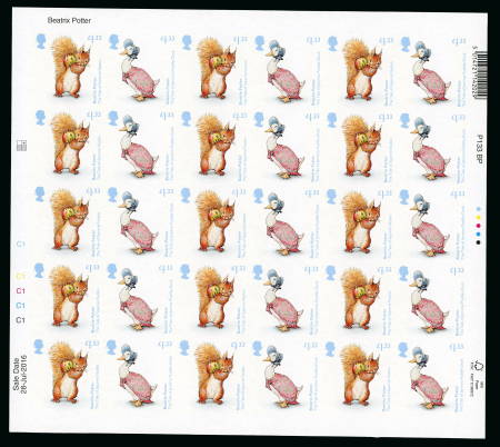 Stamp of Great Britain » Queen Elizabeth II 2016 150th Birth Anniversary of Beatrix Potter, £1.33