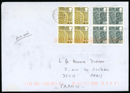 Stamp of Great Britain » Regionals - Northern Ireland 2003 68p and £1.10 blocks of four used on cover (dated