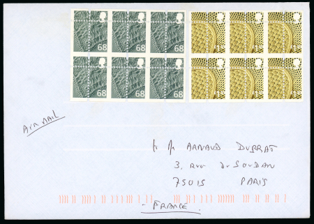 Stamp of Great Britain » Regionals - Northern Ireland 2003 68p and £1.10 blocks of six used on cover (undated)