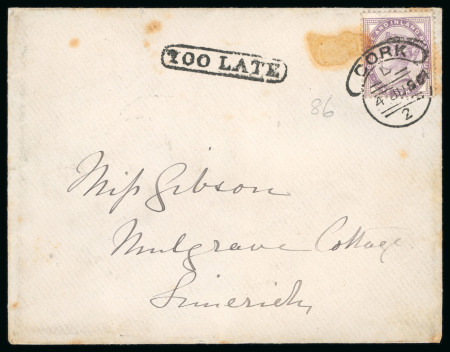 Stamp of Ireland » GB Used In Ireland Hooded Scroll Cancels: 1886-1895 Attractive specialised