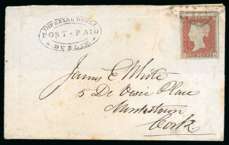 Stamp of Ireland » GB Used In Ireland 1851 (20.10) Envelope to Monkstown, Cork, franked 1841