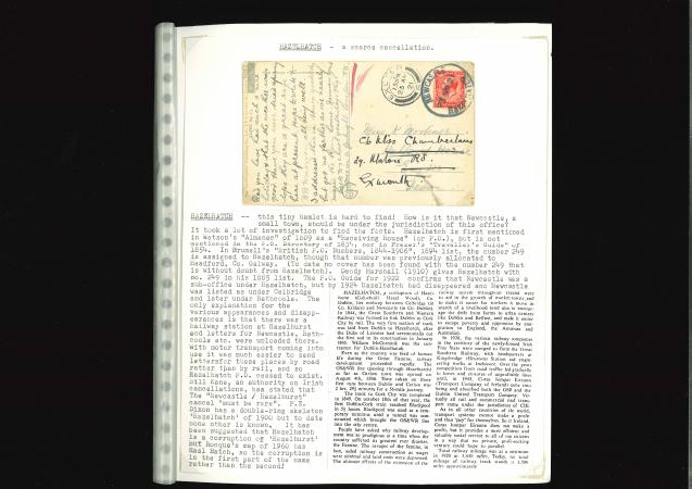 Stamp of Ireland » Postal History (Arranged alphabetically by County) Dublin - Hazelhatch: 1921 Picture postcard to Exeter,
