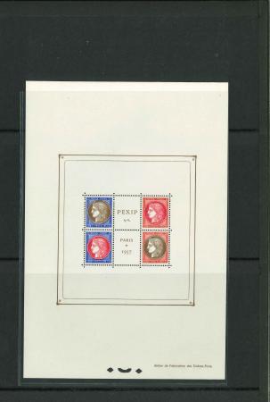Stamp of France » Blocs et Feuillets 1937 : bloc-feuillet Pexip YT n° 3 neuf **, TB.