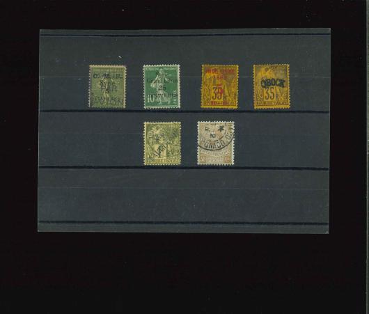 Stamp of Colonies françaises » Colonies Francaise Collections et Lots 1891-1920, petit ensemble de six bons timbres */obl