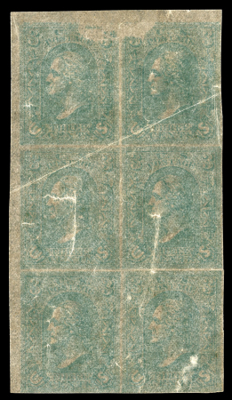 Stamp of United States » 1861-1866 issue 1865-1866, 3c Washington Lowenberg essays on onionskin paper