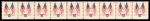 Stamp of United States » 1919 Issues onwards 1973 10c Cross Flags coil stamps, 2 horizontal strips