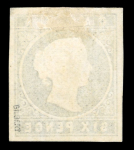 Stamp of Gambia Gambia 1869 De La Rue 6d blue, lh mint with good to large margins
