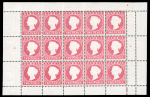 Stamp of Gambia 1880-81 CC 2d rose, mint and mint nh complete sheetlet