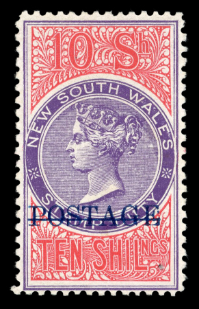 Stamp of Australia » New South Wales 1894-1904 Postage 10s violet and rosine, perf. 12 x