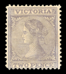 Stamp of Australia » Victoria 1867-81 Wmk V over Crown 2d grey-lilac, mint, fresh