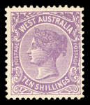 Stamp of Australia » Western Australia 1902-11 Wmk V over Crown 10s deep mauve, mint, fresh