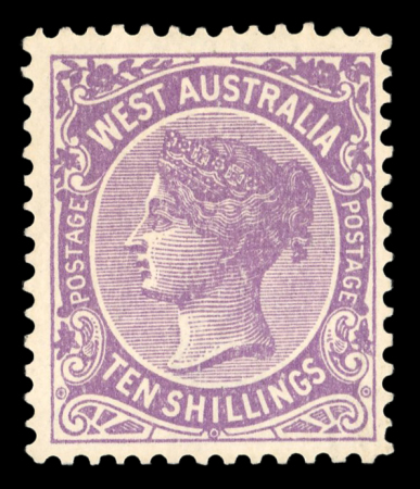 Stamp of Australia » Western Australia 1902-11 Wmk V over Crown 10s deep mauve, mint, fresh