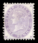 Stamp of New Zealand 1882 Postal Fiscal: 1d lilac, mint, fresh, very fine