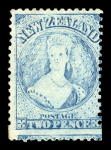 Stamp of New Zealand 1864-71 Chalon Large Star 2d pale blue, mint from the