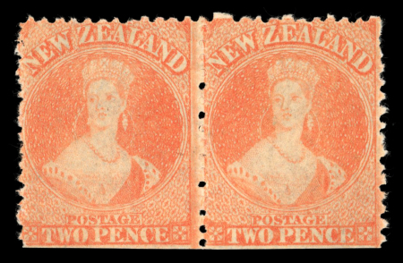 Stamp of New Zealand 1873 Chalon No Wmk 2d vermilion, mint nh horizontal