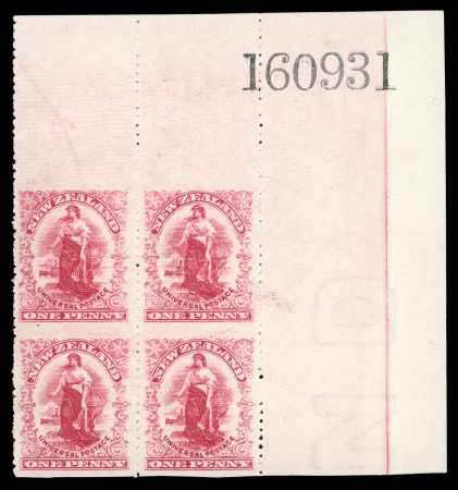 Stamp of New Zealand 1892-1938 Universal Penny Postage 1d carmine, on Cowan