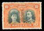 Stamp of Rhodesia 1910-13 Double Heads 1/2d to £1 complete lh mint set
