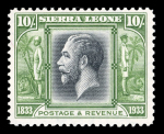 Stamp of Sierra Leone 1933 Wilberforce 1/2d to £1 complete nh mint set of