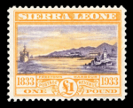 Stamp of Sierra Leone 1933 Wilberforce 1/2d to £1 complete nh mint set of