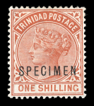 Stamp of Trinidad and Tobago » Trinidad 1883-94 QV 1/2d to 1s complete lh mint set of six,