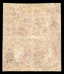 Stamp of St. Vincent 1861 No wmk 1d rose-red, mint imperforate block of