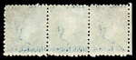 Stamp of St. Vincent 1862-68 No wmk 4d deep blue, mint horizontal strip