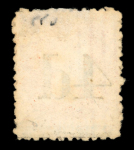 Stamp of St. Vincent 1881 Local Surcharge 4d on 1s bright vermilion, used,