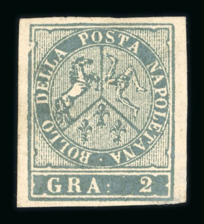Stamp of Italian States » Naples Masini essay, 2 grana greyish blue