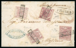Stamp of Italian States » Naples Naples 1858 cover 1gr, 2gr, 10gr and 20gr