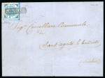 Stamp of Italian States » Naples Naples 1860 1/2t Coat of Arms on part entire
