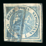 Stamp of Italian States » Naples Naples 1860 Trinacria 1/2t used partial offset