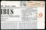 Stamp of Italian States » Naples 1860 1/2t Savoy Cross on newspaper