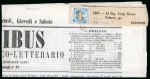 Stamp of Italian States » Naples 1861 1/2t Savoy Cross on newspaper