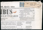 Stamp of Italian States » Naples 1861 1/2t Savoy Cross on newspaper