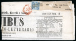 Stamp of Italian States » Naples 1861 1/2t Savoy Cross on newspaper