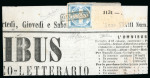 Stamp of Italian States » Naples 1860-61 1/2t Savoy Cross on part newspaper