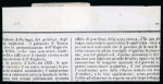 Stamp of Italian States » Naples 1860-61 1/2t Savoy Cross on part newspaper