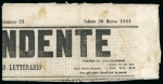 Stamp of Italian States » Naples 1861 1/2t Savoy Cross on newspaper