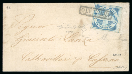 Stamp of Italian States » Naples 1860 25 Dec 1/2t Savoy Cross wrapper