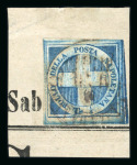 Stamp of Italian States » Naples 1860-61 1/2t Savoy Cross newspaper piece