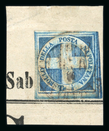 Stamp of Italian States » Naples 1860-61 1/2t Savoy Cross newspaper piece