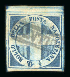 Stamp of Italian States » Naples Naples ½ tornese Savoy Cross, six examples, all bar the first with four margins