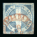 Stamp of Italian States » Naples 1/2t Savoy Cross red cancel
