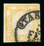 Stamp of Italian States » Naples Neapolitan Provinces  1861 20 grana yellow, used.
