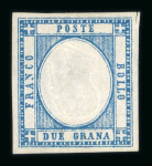 Stamp of Italian States » Naples 1861 2gr  light blue inverted effigy unused