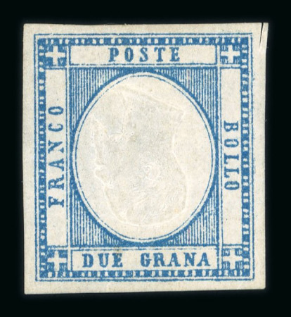 Stamp of Italian States » Naples 1861 2gr light blue inverted effigy unused