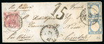 Stamp of Italian States » Naples Neapolitan Provinces/Naples 1861 combinatio cover