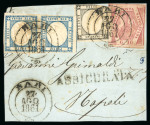 Stamp of Italian States » Naples Naples/ Neapolian Provinces 1861 mixed franking registered front