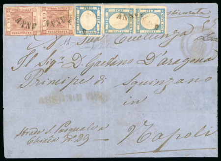 Stamp of Italian States » Naples Neapolitan Provinces/Naples 1861 registered combination cover